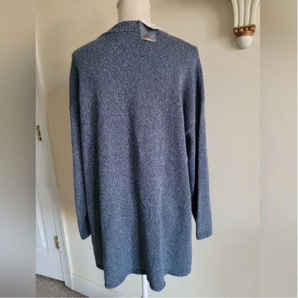 Free People Free-est NWT Cotton Button Up Sweater Blue size S - Picture 5 of 7